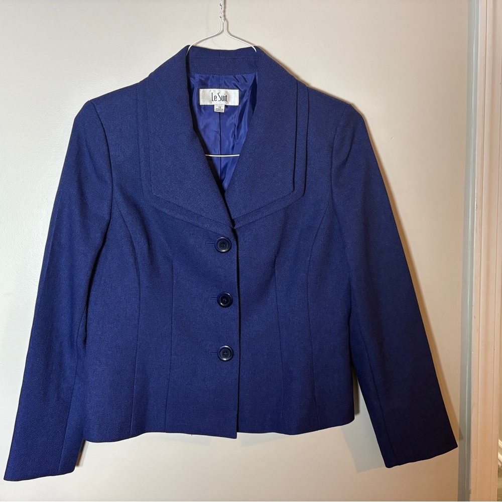 Le Suit Women's Navy Blazer
